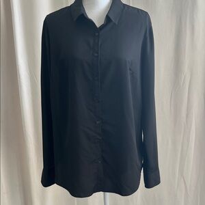 a new day Black Long-Sleeve Button-Down Shirt